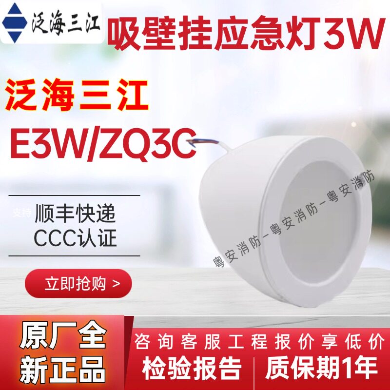 泛海三江E3W/ZQ3C吸壁挂应急灯图片