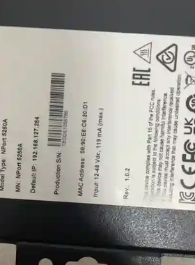 MOXA NPort 5250A 工业串口服务器，双口R议价