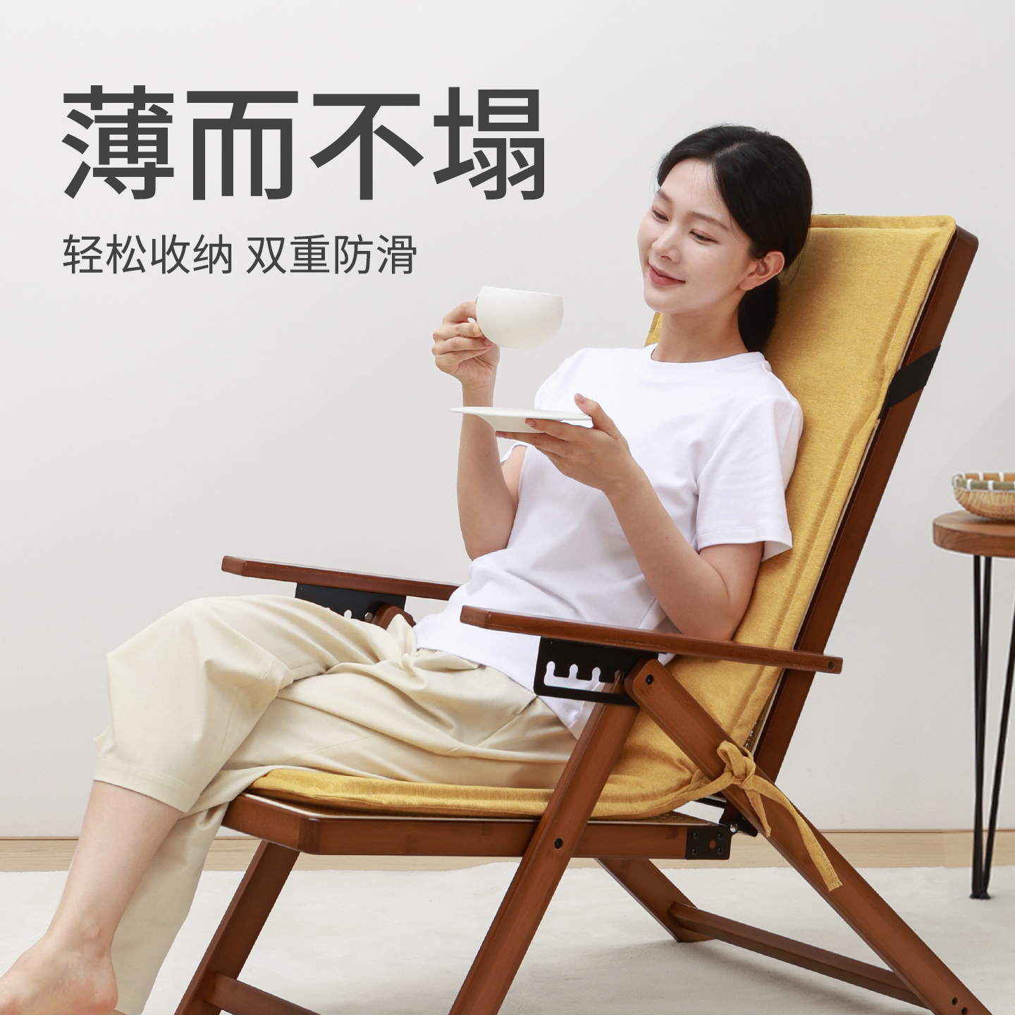 坐垫靠背一体躺椅垫子高密度海绵椅垫透气久坐神器四季通用?椅垫