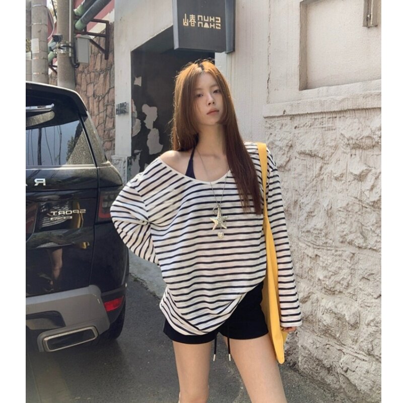 泳衣女款分体三件套宽松显瘦休闲条纹韩版ins高级感夏季泳装新款