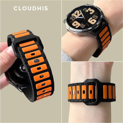 CLOUDHIS适用华为GT5表带GT4/41mm手表watch3/4新款男女GT5pro腕表带硅胶手表带GT2高级感GT1春夏运动透气