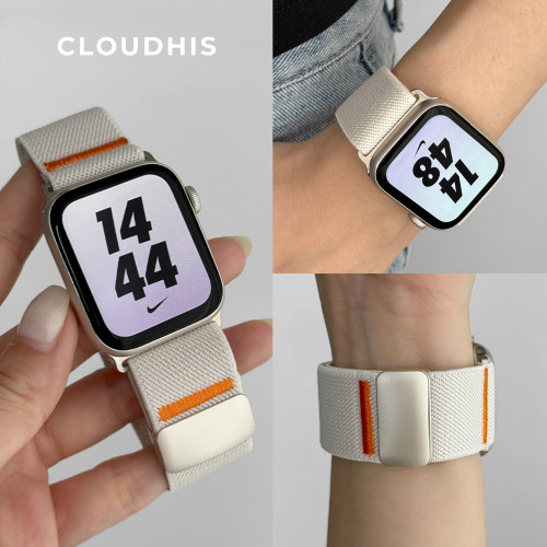 CLOUDHIS适用iwatch尼龙磁吸表带