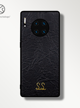 SS原创新款高级感立体牛皮纸纹皮革适用华为mate60pro手机壳p40pro保护套rs女全包30十保时捷50防摔非凡大师