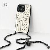 全包软 13个性 KASO限量版 铆钉斜挎高级感适用苹果iPhone14ProMax高档防摔挂绳14手机壳皮革保护套潮牌小众新款