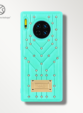 满天星铆钉皮质硅胶限量版适用华为mate30pro/p40手机壳全包软边+