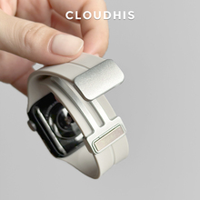 CLOUDHIS夏天新款硅胶磁吸iwatch表带s11适用苹果手表applewatch运动9透气8柔软ultra男款s10小众s9女款se