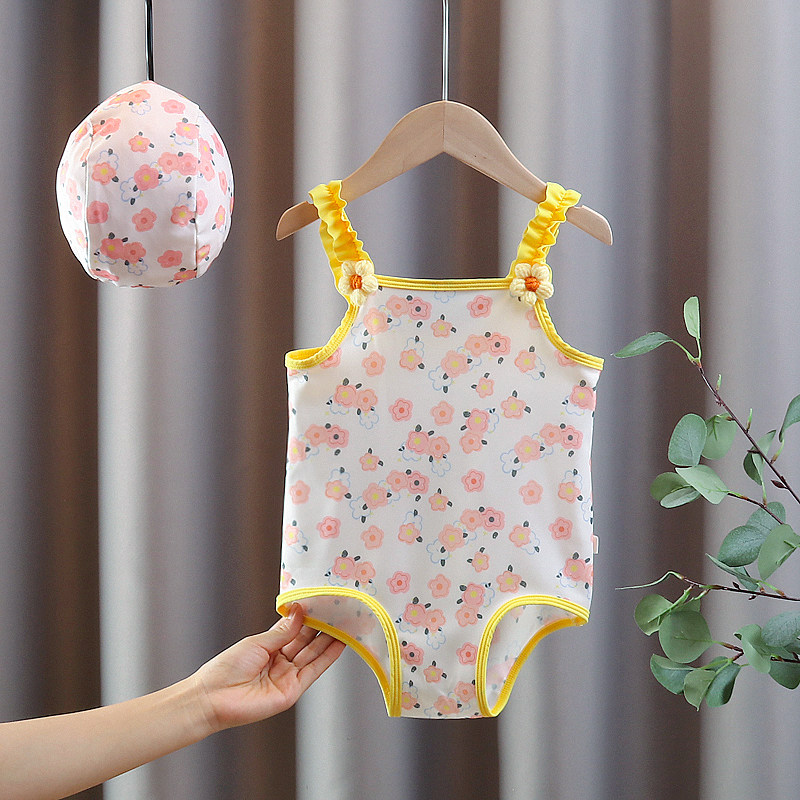 女童超萌可爱泳衣夏季新款儿童女宝宝多巴胺连体式吊带海边游泳装