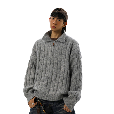 YORKZOOM费尔岛毛衣针织衫半高领