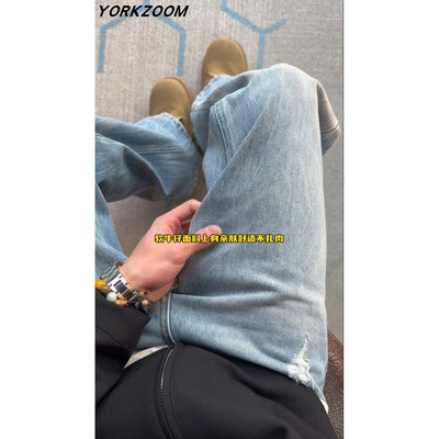 YORKZOOM秋季新款复古微喇牛仔裤