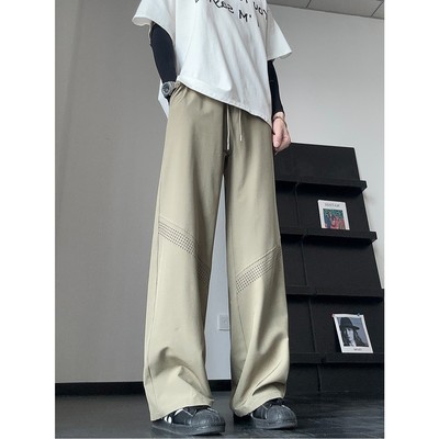 YorkZoom夏季轻薄透气速干网孔运动凉感长裤休闲裤百搭宽松港风