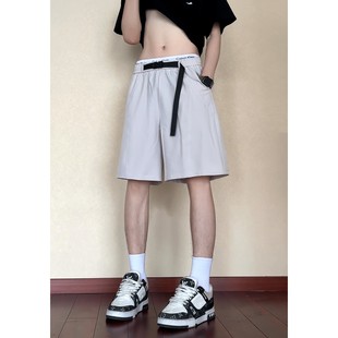 运动百搭薄款 York 轻薄透气腰带纽扣斜切冰丝短裤 新款 Zoom夏季
