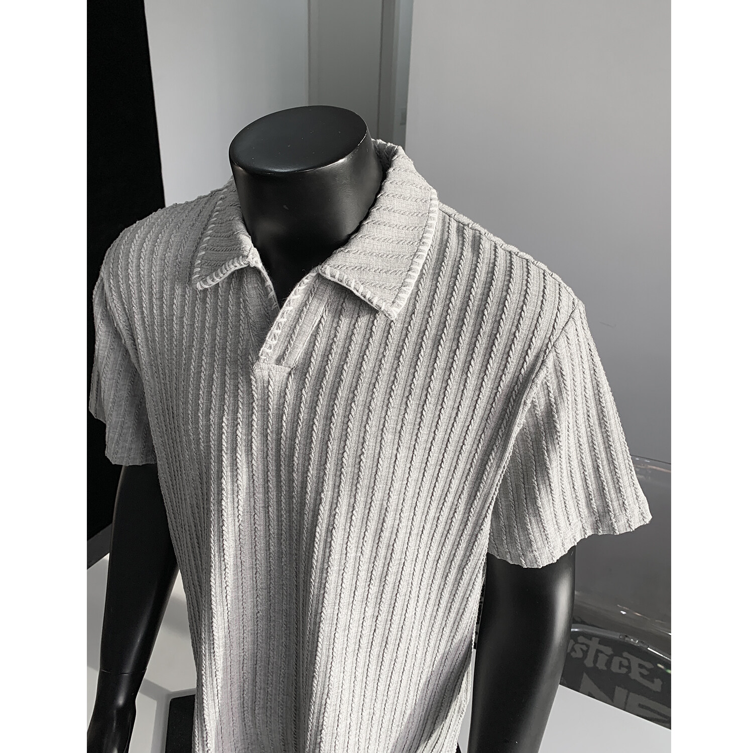 York Zoom夏季新款透气老钱风贝壳绣短袖POLO休闲半袖宽松翻领