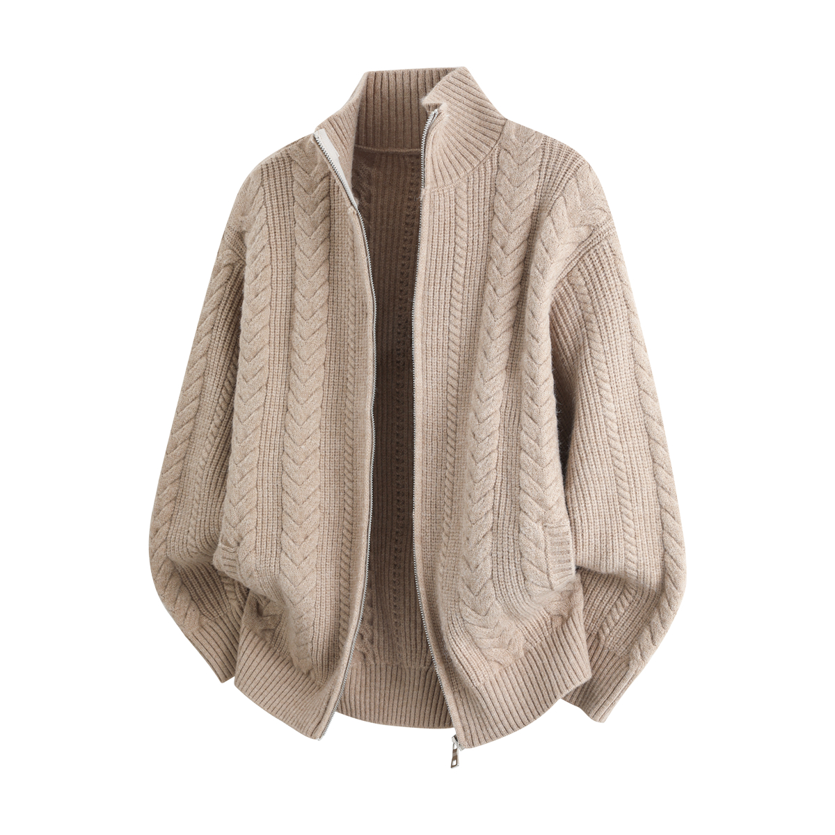 老钱风慵懒感针织开衫毛衣