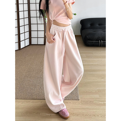 欧若风弯刀运动垂感卫裤