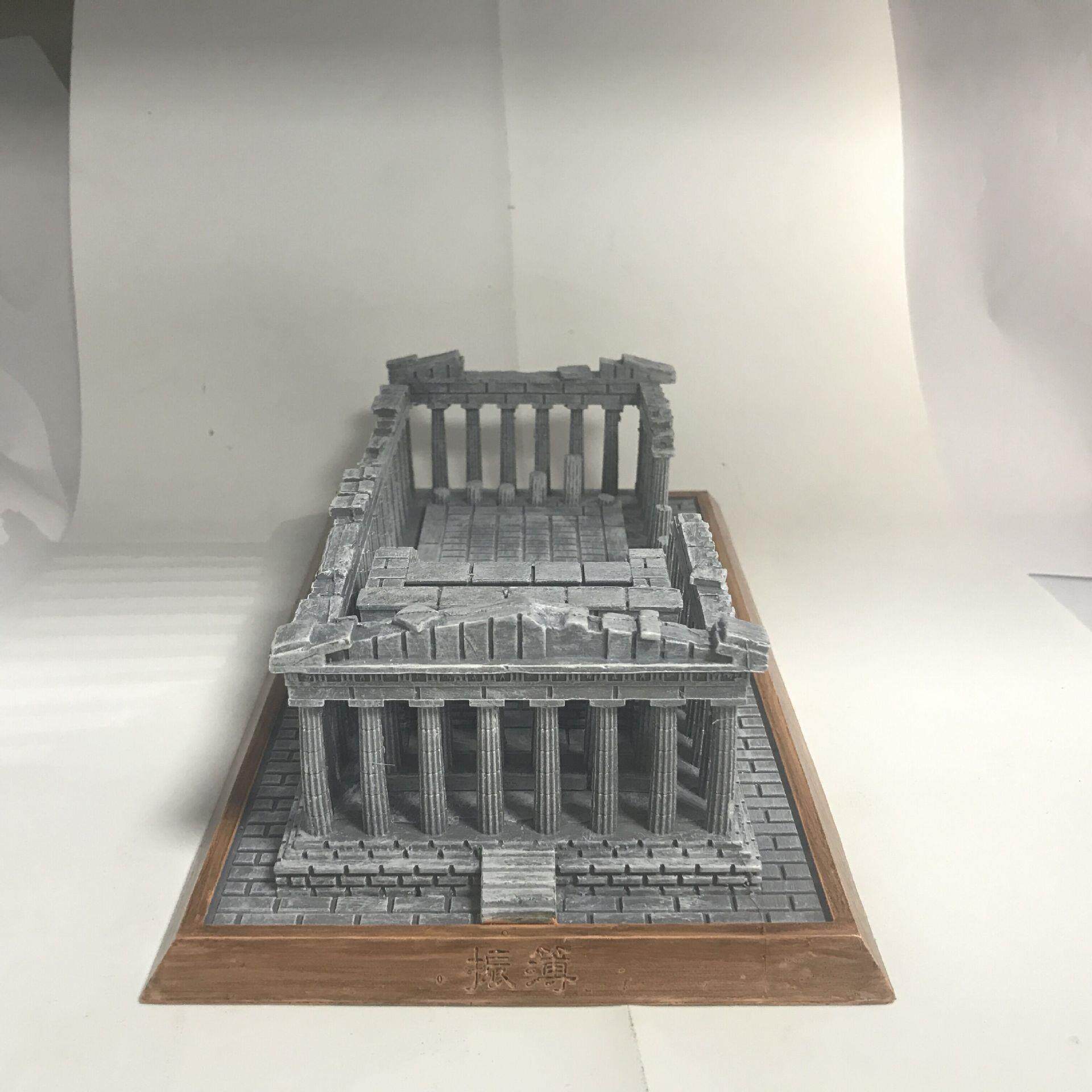 家居摆件树脂工艺品创意摆件世界名建筑希腊雅典卫城工艺品摆件