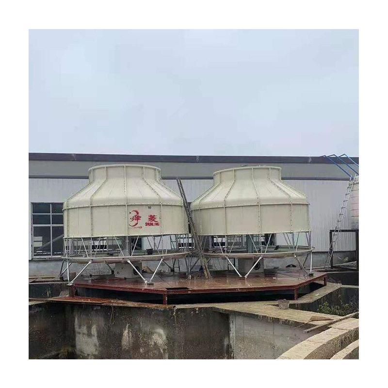 0t小型圆形冷却塔空压机圆形逆流冷却塔40t圆形冷却塔加厚塔体