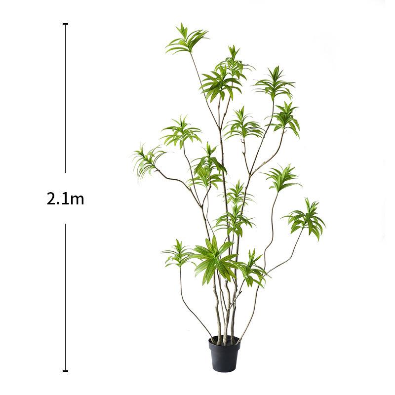 仿真绿植百合竹盆栽北欧ins风大型橱窗落地装饰假植物客厅百合竹
