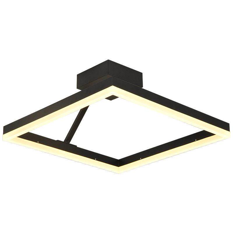 新款方形灯简约现led餐厅吸顶灯创意北欧个性灯具书房间睡房灯