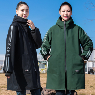 新款 秋冬加绒罩衣防水防油做饭厨房定制logo印字餐饮工作服男围裙