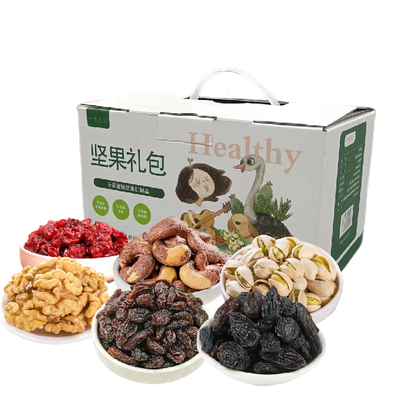 一苇农佳 坚果组合 巴旦木腰果坚果礼盒