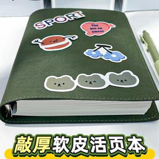 软皮活页笔记本子小众冷门A5心情日记本颜值女生学生专用记事本