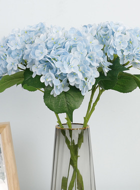 跨境手感绣球花仿真花 客厅婚礼家居摆件人造花 装饰仿真绣球花