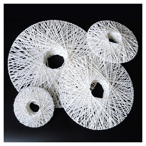 绳编飞碟四件套家居婚庆影楼铁艺编织装饰品壁挂道具墙面装饰