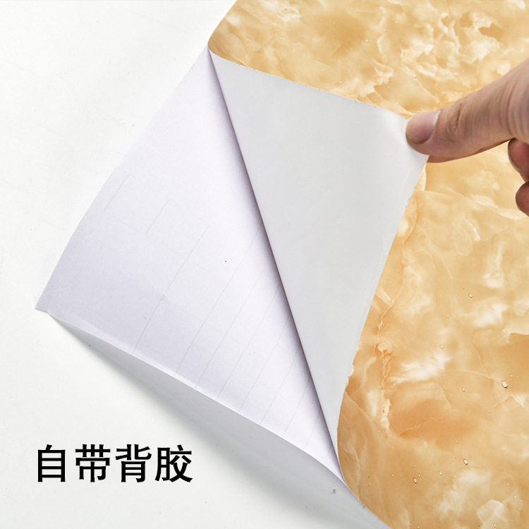 加厚大理石贴纸pvc自粘墙纸防水防油贴厨房橱柜灶台翻新贴膜