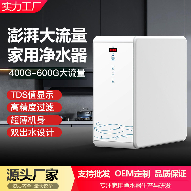 家用净水器ro反渗透直饮机400g600g双出水大流量纯水机无桶机
