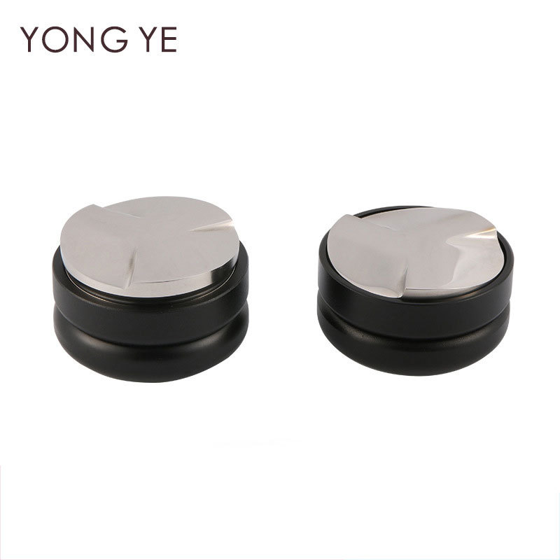 三叶马卡龙压粉器不锈钢咖啡压粉整粉锤可调节智能填压定量平粉器