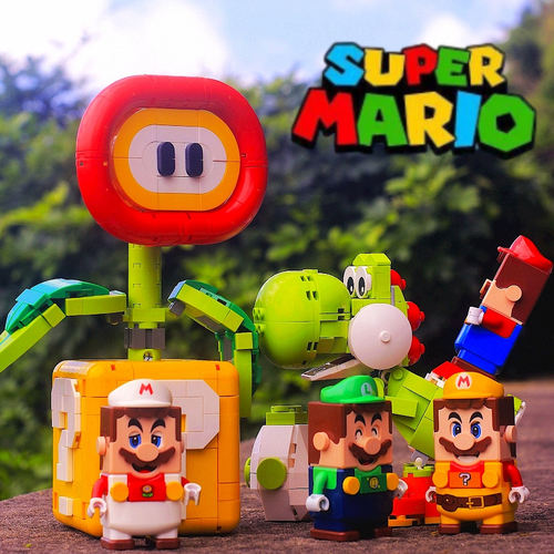 拼装乐园积木马里奥8岁游戏人物