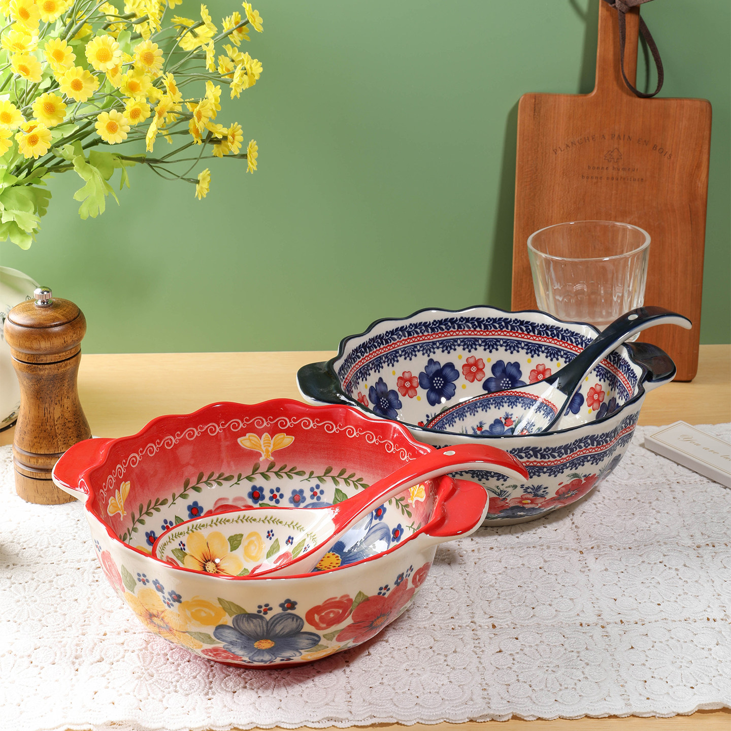 陶瓷双耳大汤碗家用防烫大盆碗2026新款大容量汤碗高颜值螺蛳粉碗,餐饮具,碗,淘宝优惠券,粉丝福利购,淘宝优惠卷