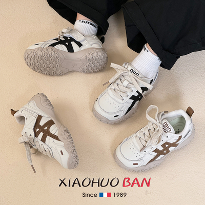 儿童运动鞋真皮女童鞋子德训鞋