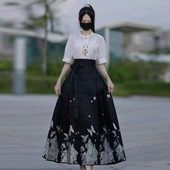 织金仿螺钿马面裙齐腰日常套装 觅锦原创明制汉服女 繁花似锦