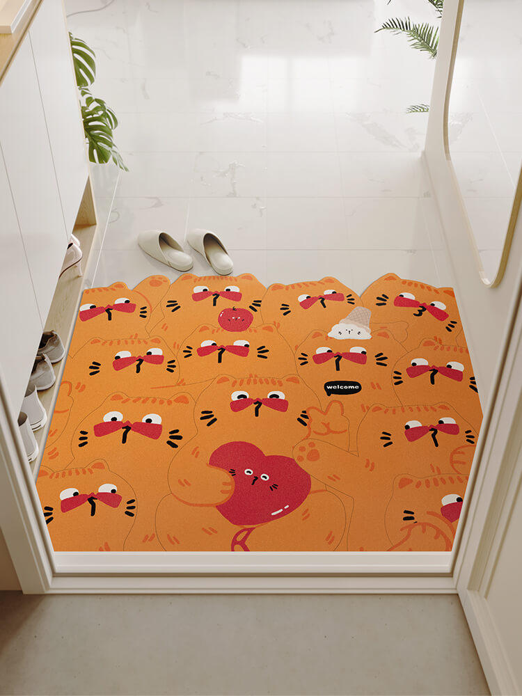 [大橘为重]橘噗噗 皮革入户地垫pvc可裁剪室内玄关脚垫耐脏可擦洗,居家布艺,入户地垫,淘宝优惠券,粉丝福利购,淘宝优惠卷