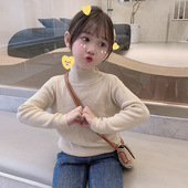 女宝宝内搭儿童绵羊毛针织衫 2025新款 春秋装 女童半高领毛衣打底衫