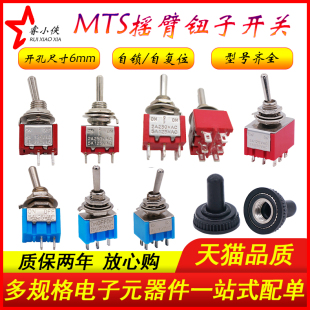 MTS微小型拨动摇臂开关钮子扭子开关101/202 二/三档 自锁/自复位