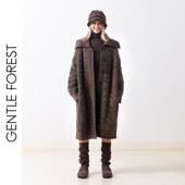 Forest 不染 牦牛绒披领扳针提花长款 Gentle 针织厚开衫