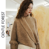 Gentle 造型针织开衫 Forest牦牛绒藏式 斜襟长袖