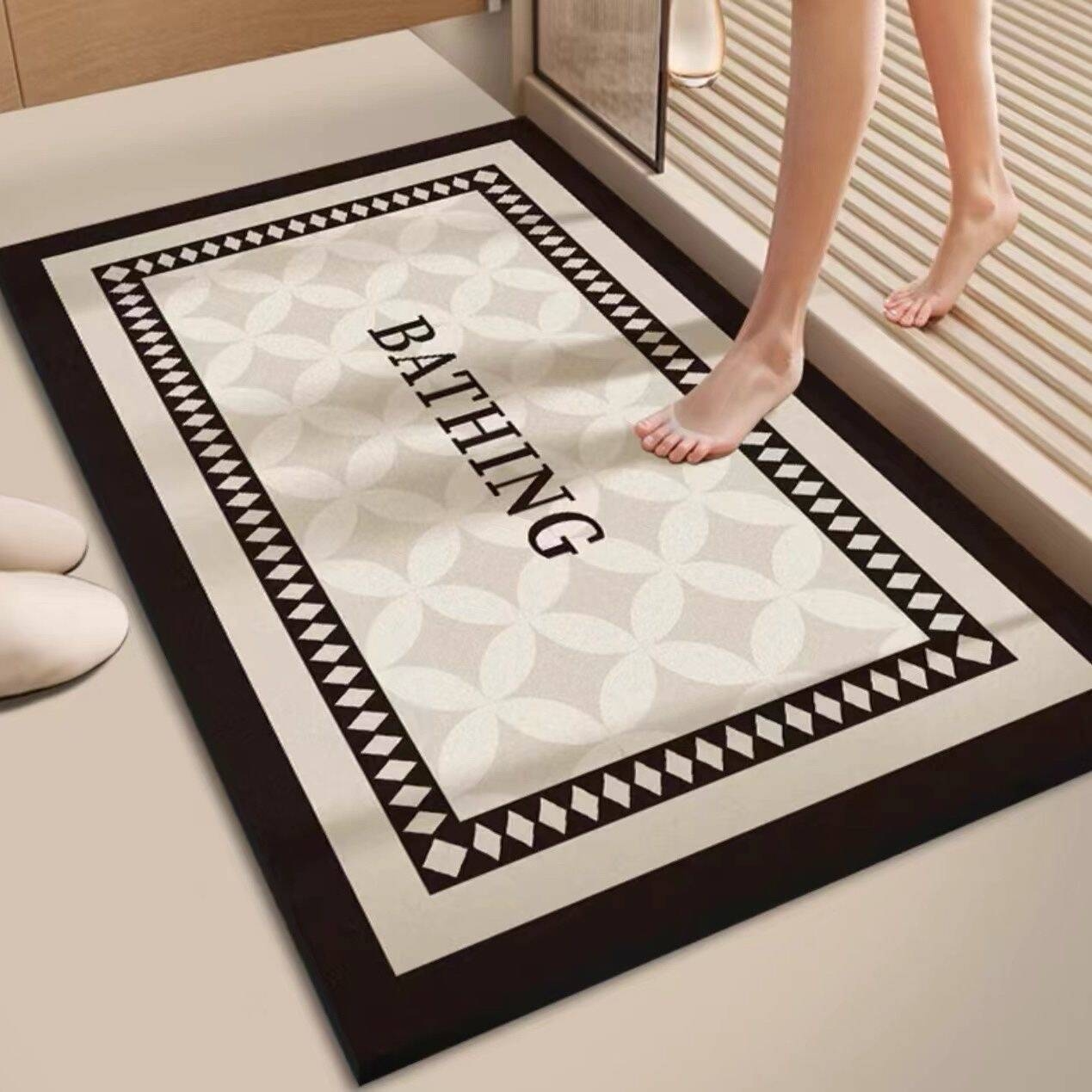 卫生间地垫浴室防滑吸水厕所超强门口洗手间硅藻泥速干卫浴脚垫子