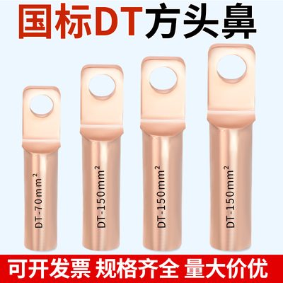 DT铜鼻子方头DTF镀锡DTL铜铝