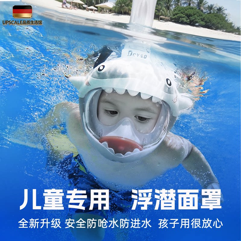 德国儿童全脸防雾全干式浮潜面罩