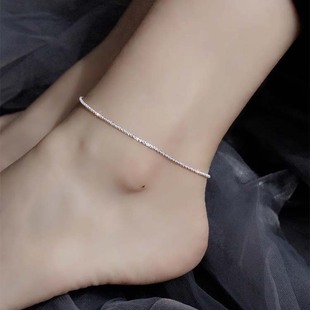 925纯银波光粼粼脚链女款 满天星脚环高级感足链小众精致 2025新款