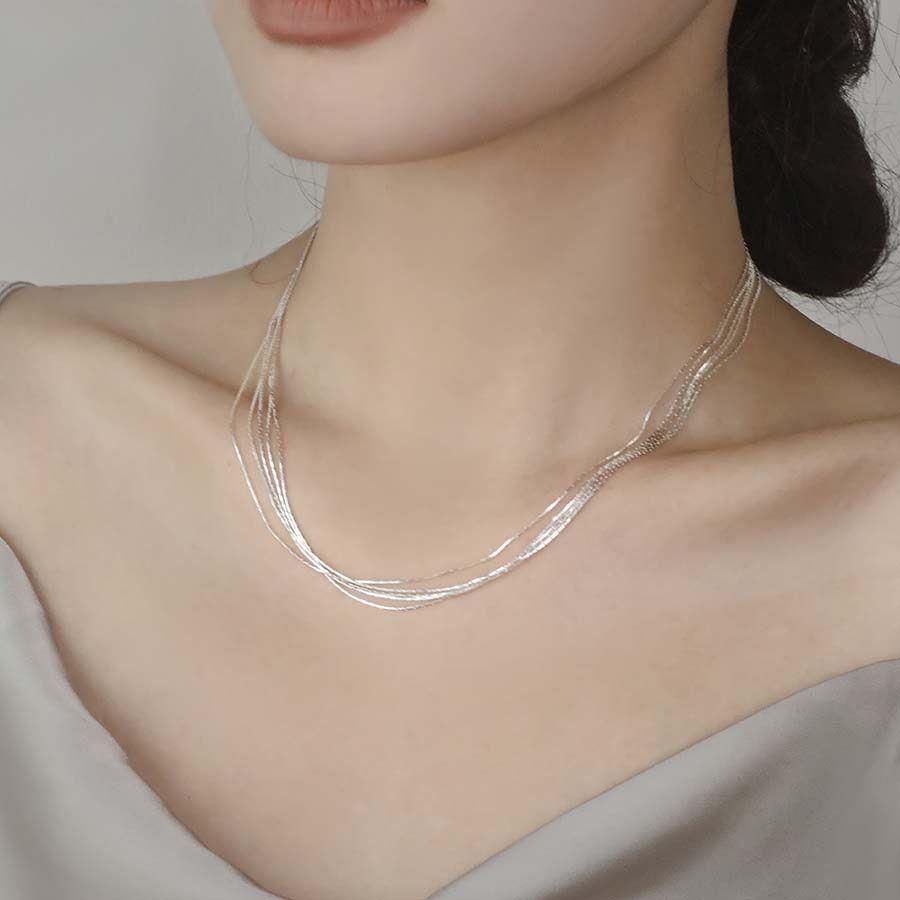 S925纯银星河项链轻奢小众高级感锁骨链叠戴颈链配饰2025新款爆款