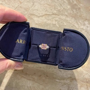 爆款 S925纯银粉钻戒指女小众设计轻奢高级感时尚 气质指环2025新款