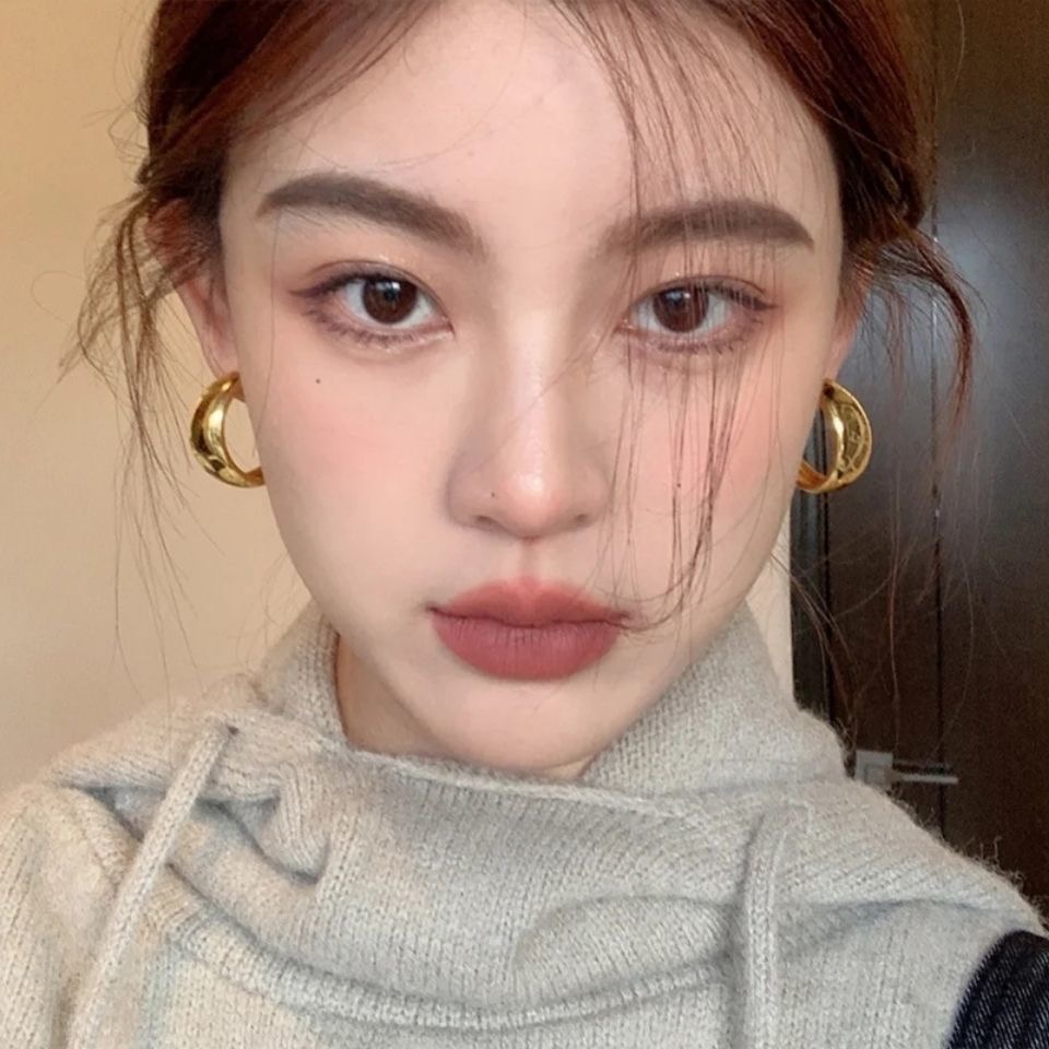 金属圆圈耳环高级感轻奢小众耳扣