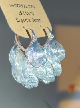 S925纯银独特绝美2025镂空银杏叶流苏耳环高级感轻奢小众独特耳扣