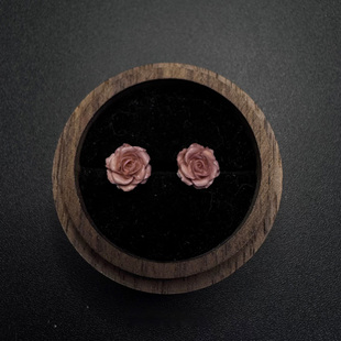 高级感轻奢小众气质时尚 爆款 耳环女 优雅玫瑰花朵耳钉2025新款 法式