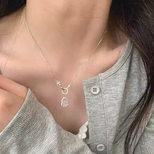 高级感锁骨链 爆款 S925纯银新中式 清冷感白玉髓葫芦项链女2025新款