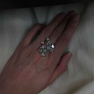 超闪水滴流苏耳环2025新款 高级感轻奢独特漂亮耳钉女小众设计 爆款